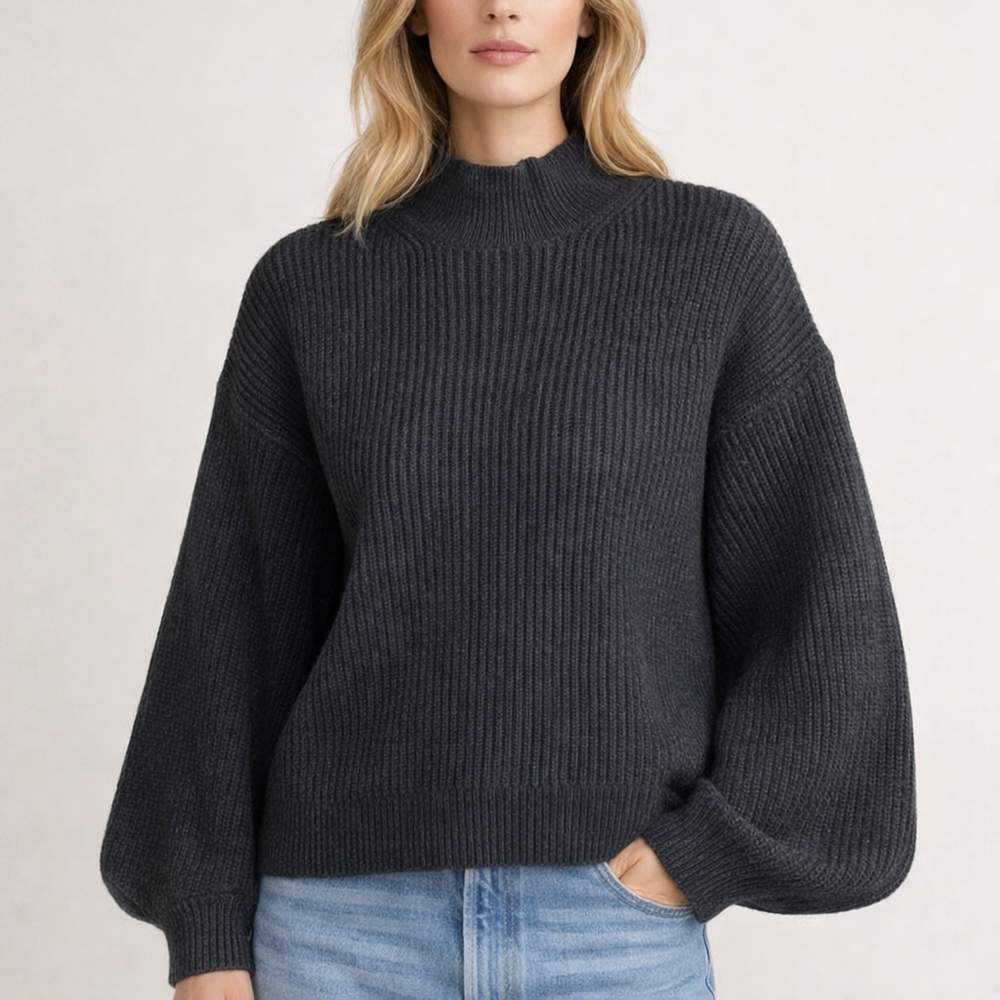 Banana Republic Charcoal Turtleneck Sweater - Picture 1 of 7